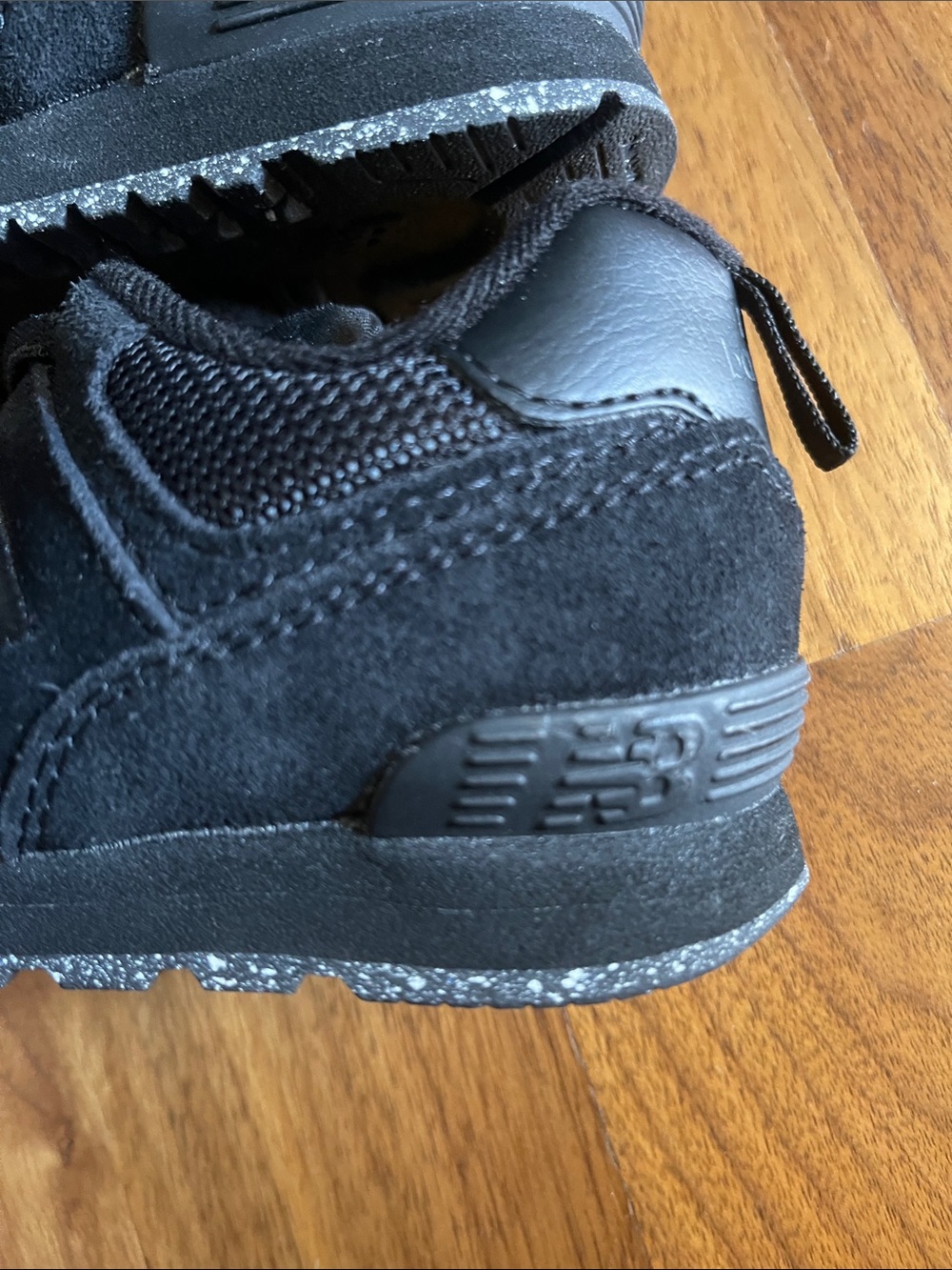 NEW New Balance Classic 574 Core Black Suede with Black Mesh - size 10 - Picture 8 of 10
